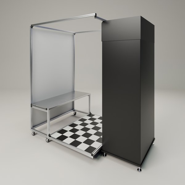 접이식 포토부스 — CAD 3D 렌더