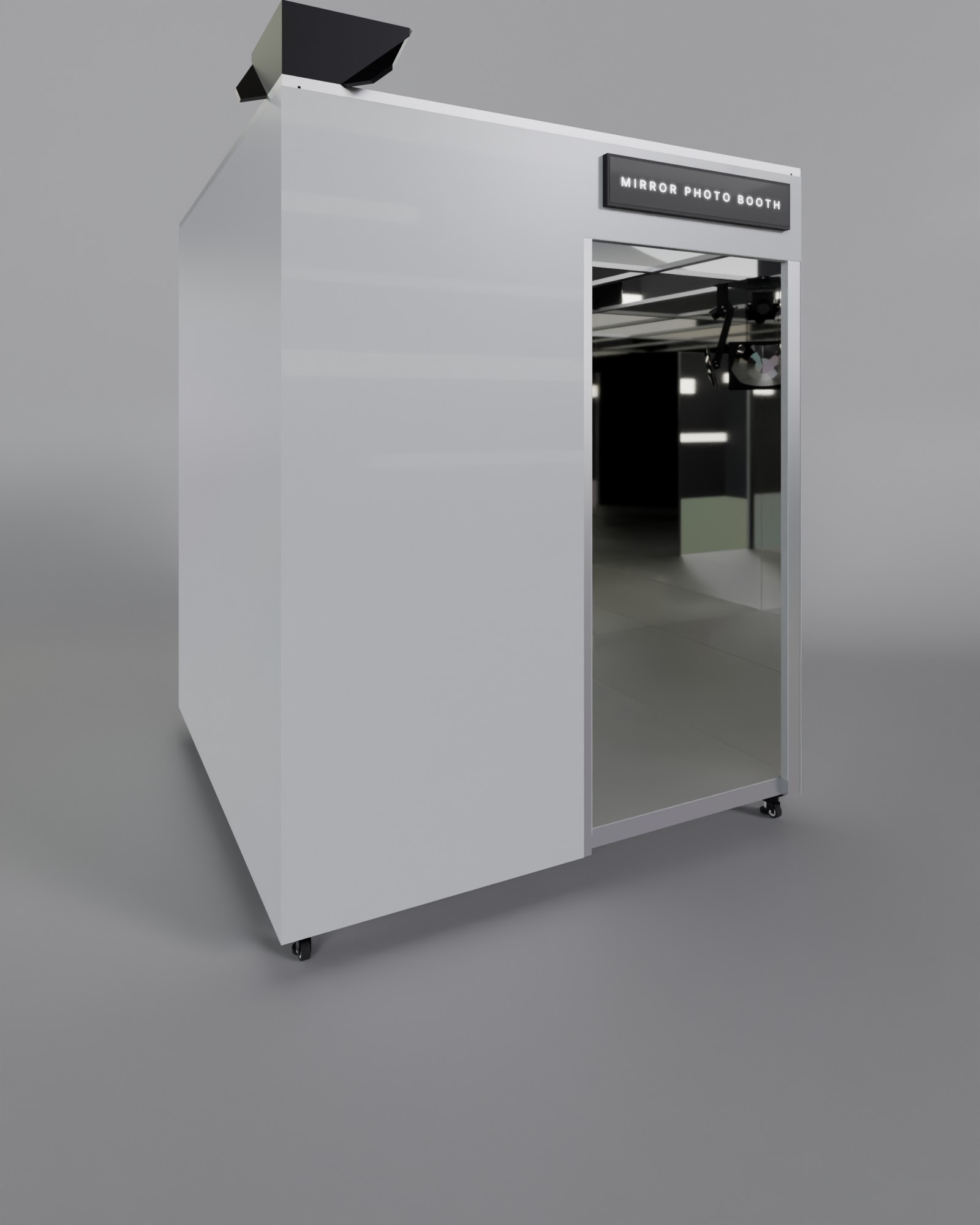미러포토부스 — CAD 3D 렌더