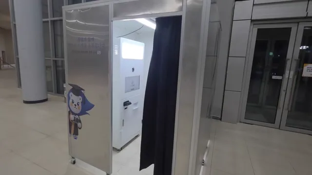 인천대학교 학위수여식 행사장에 설치된 포토부스